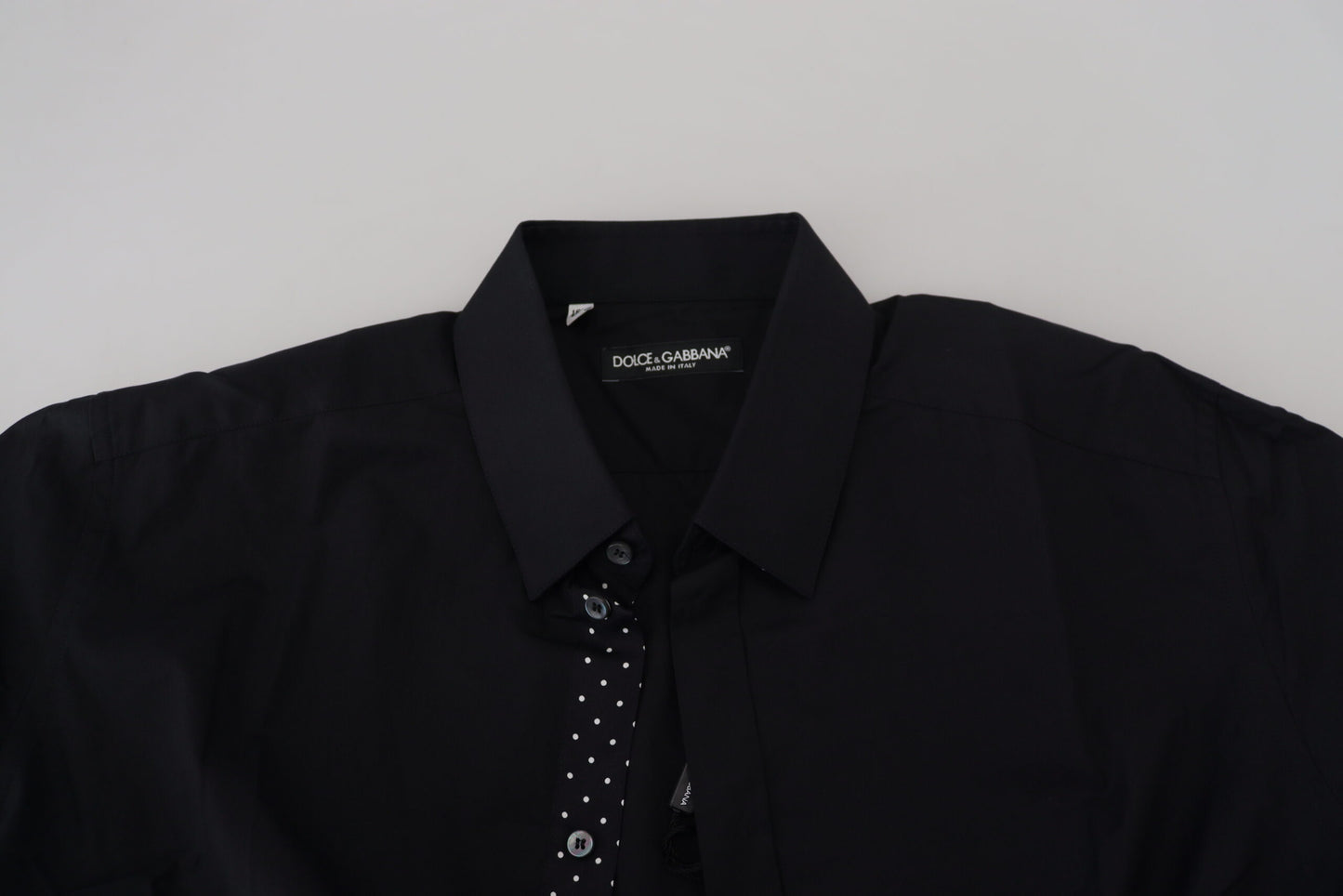 Dolce & Gabbana Elegant Black Silk Blend Dress Shirt