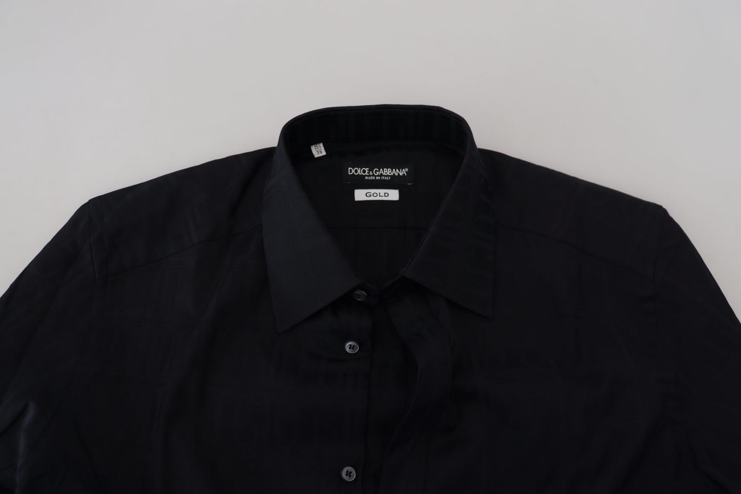 Dolce & Gabbana Elegant Slim Fit Black Cotton Dress Shirt