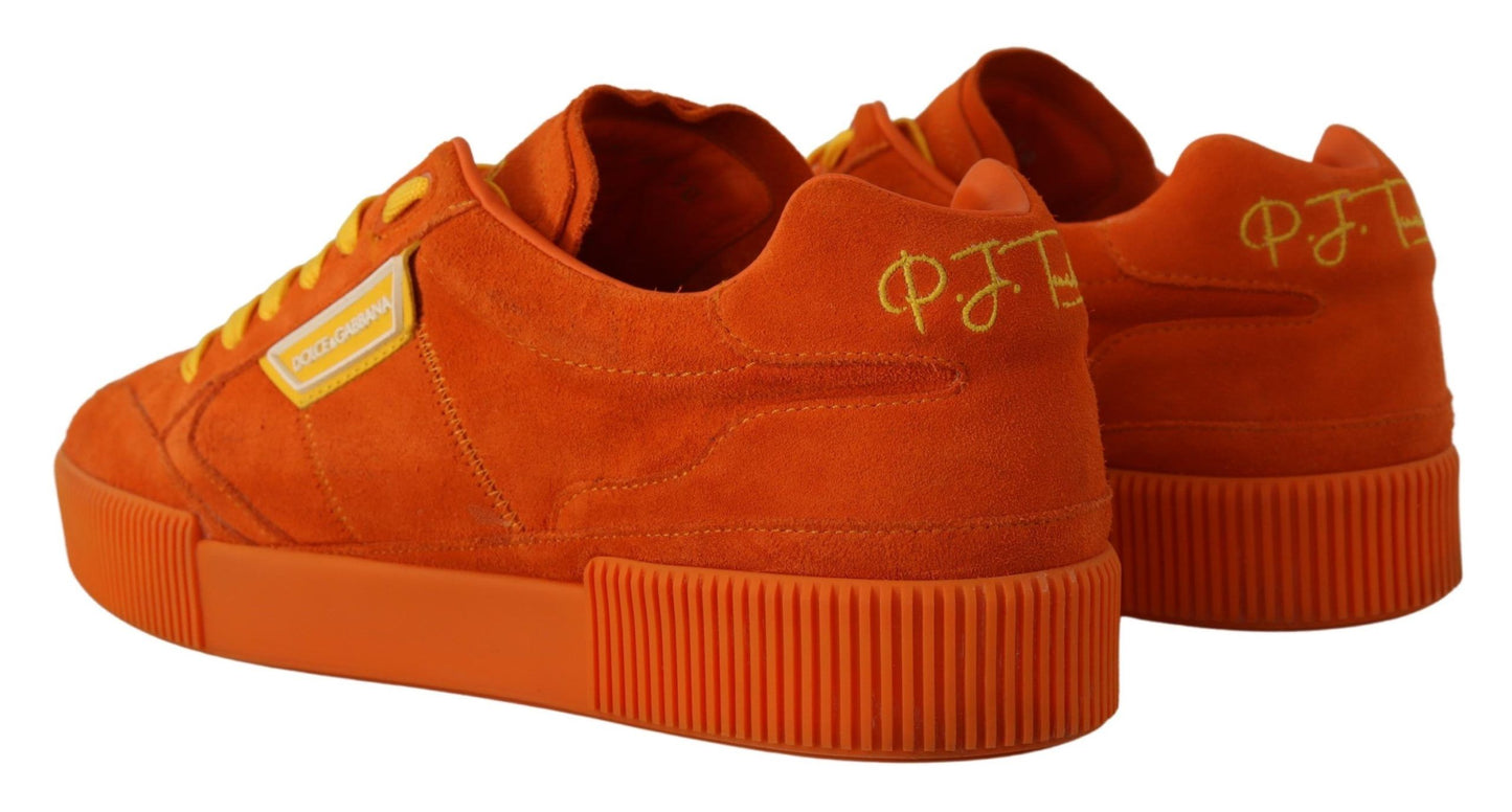 Dolce & Gabbana Orange Leather P.J. Tucker Sneakers Sneakers