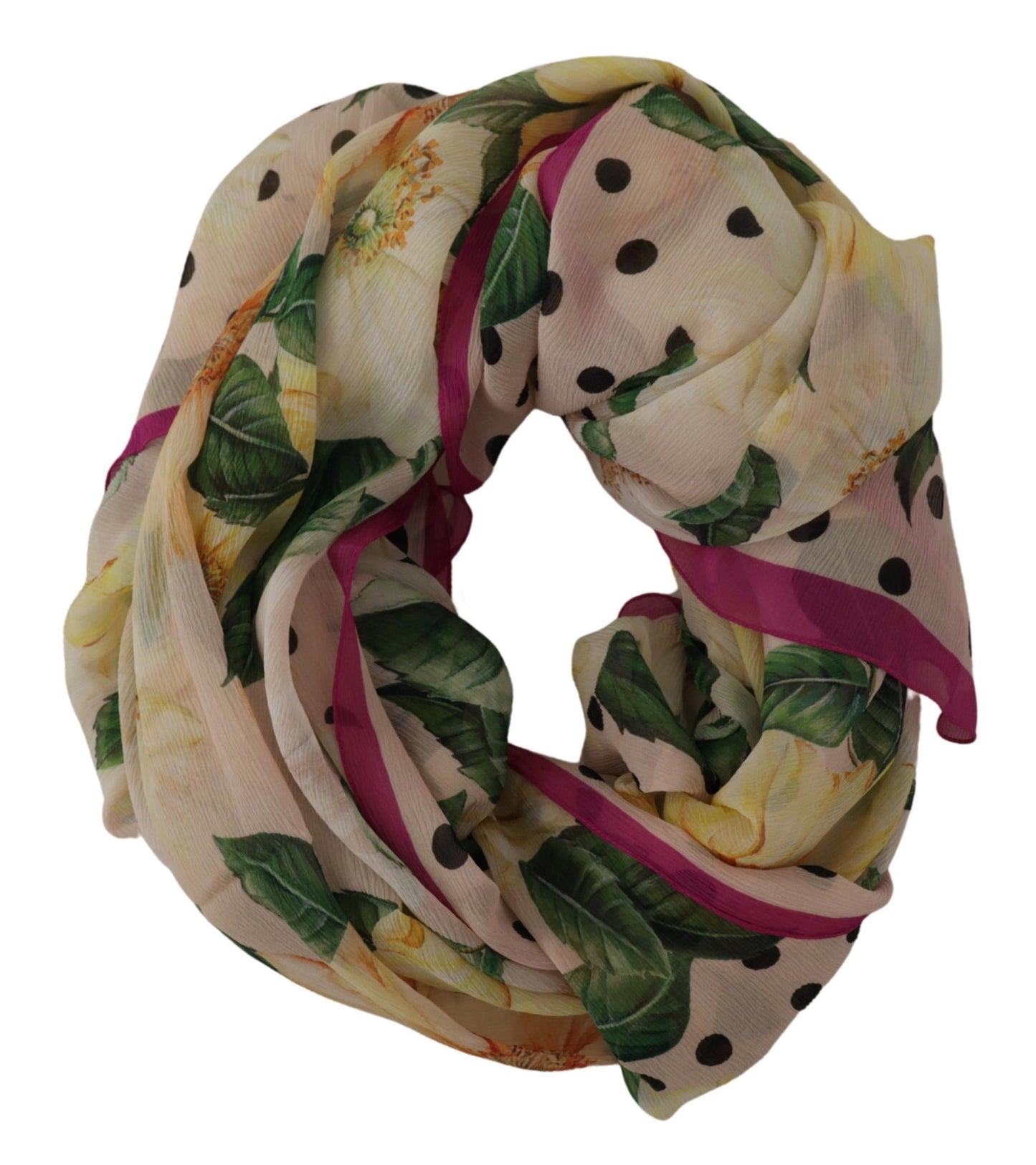 Dolce & Gabbana Elegant Floral Silk Shawl Wrap