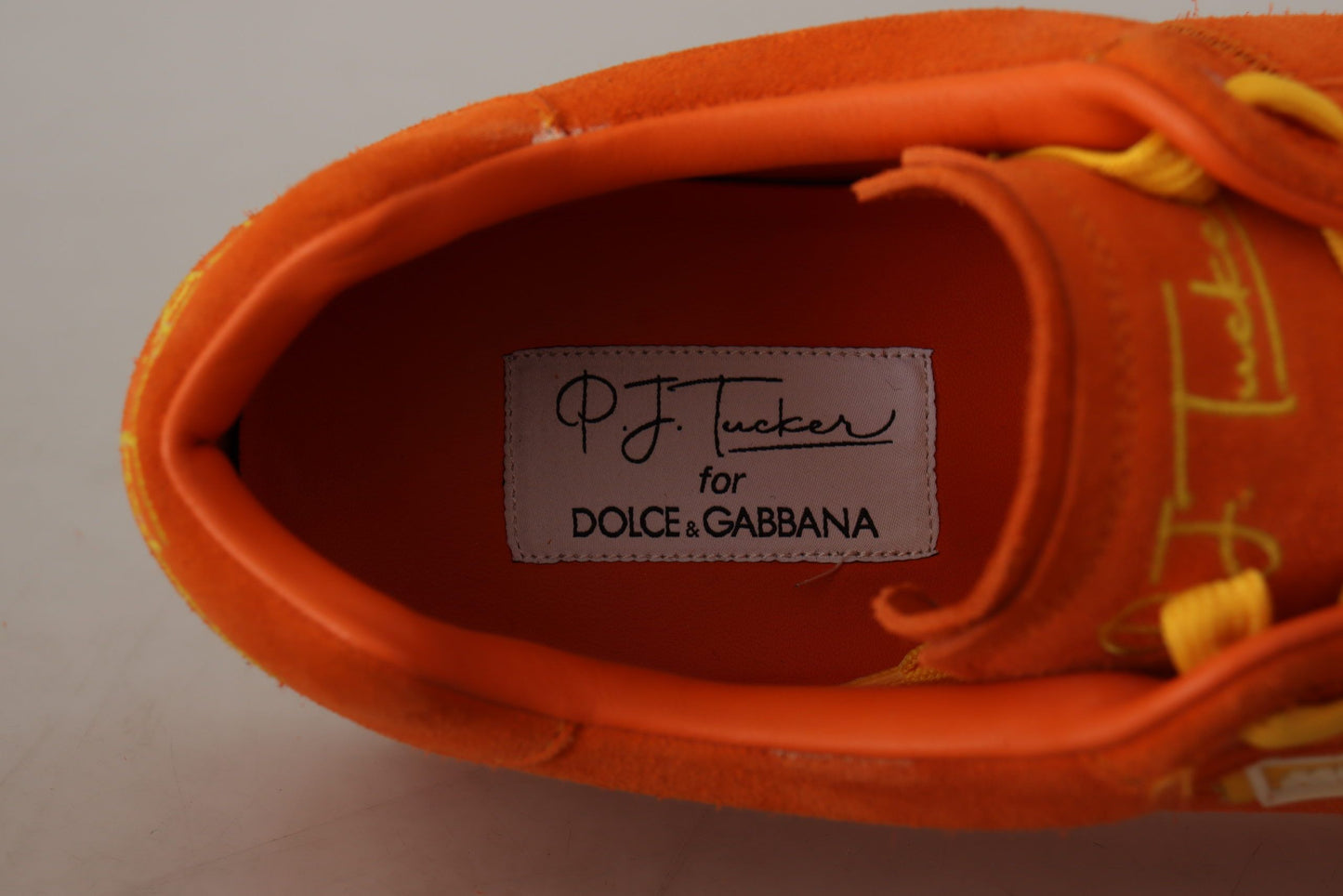 Dolce & Gabbana Orange Leather P.J. Tucker Sneakers Sneakers