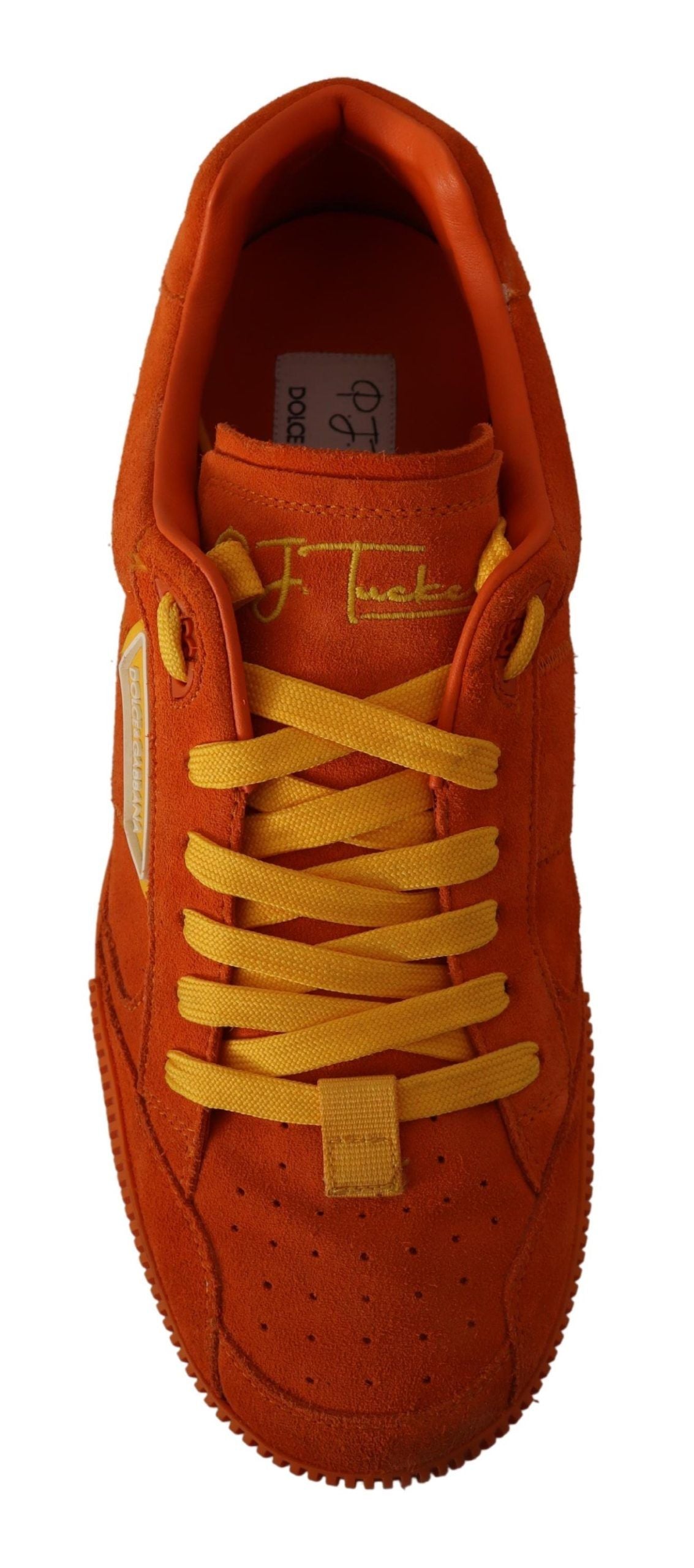 Dolce & Gabbana Orange Leather P.J. Tucker Sneakers Sneakers