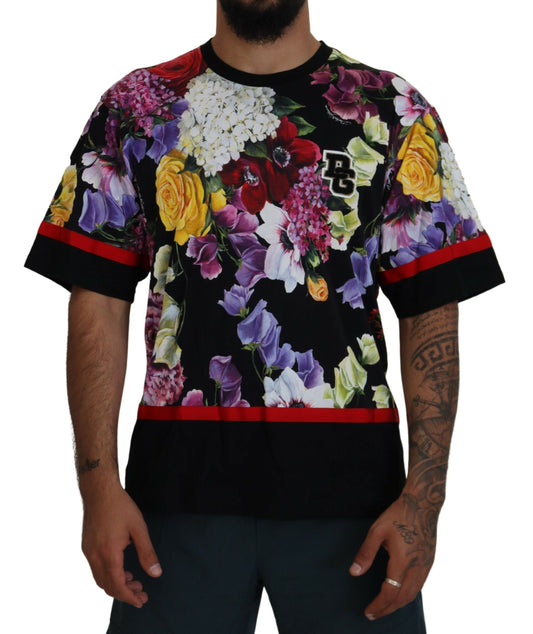 Dolce & Gabbana Elegant Floral Print Crewneck T-Shirt