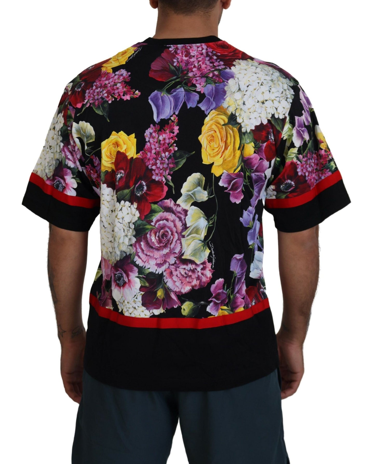 Dolce & Gabbana Elegant Floral Print Crewneck T-Shirt