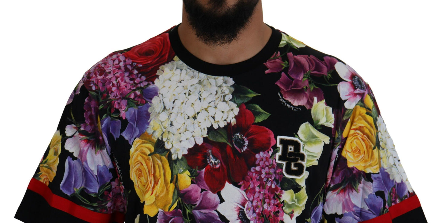 Dolce & Gabbana Elegant Floral Print Crewneck T-Shirt