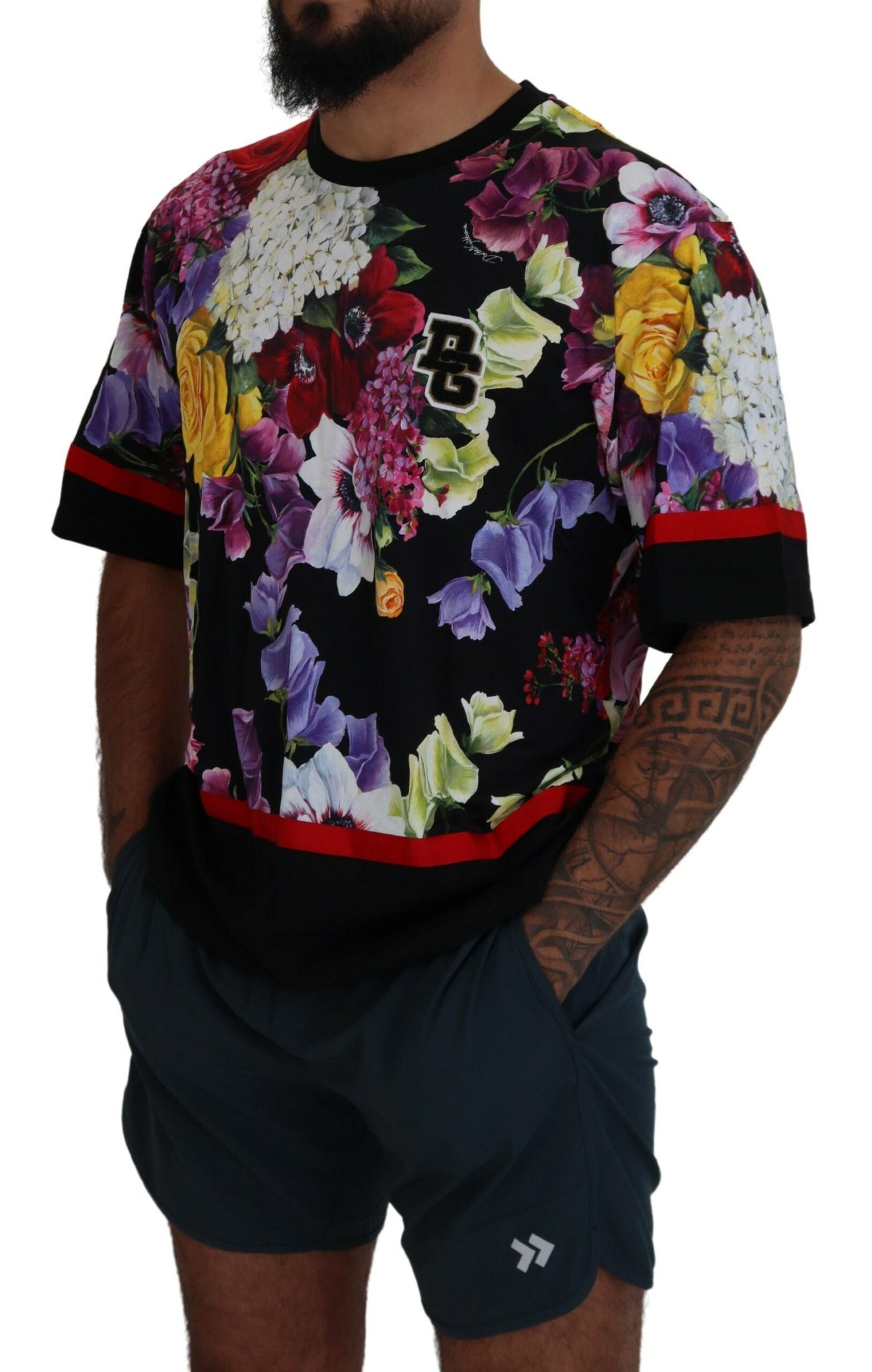 Dolce & Gabbana Elegant Floral Print Crewneck T-Shirt