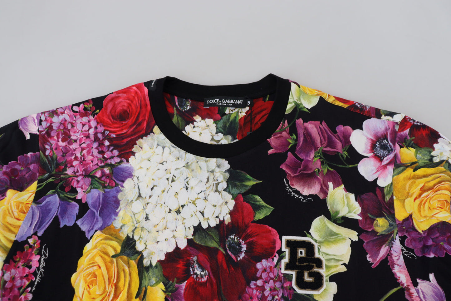 Dolce & Gabbana Elegant Floral Print Crewneck T-Shirt