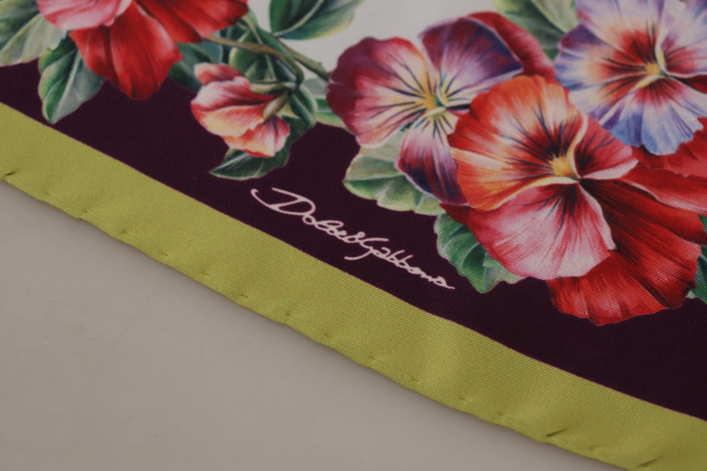 Dolce & Gabbana Floral Elegance Silk Square Scarf