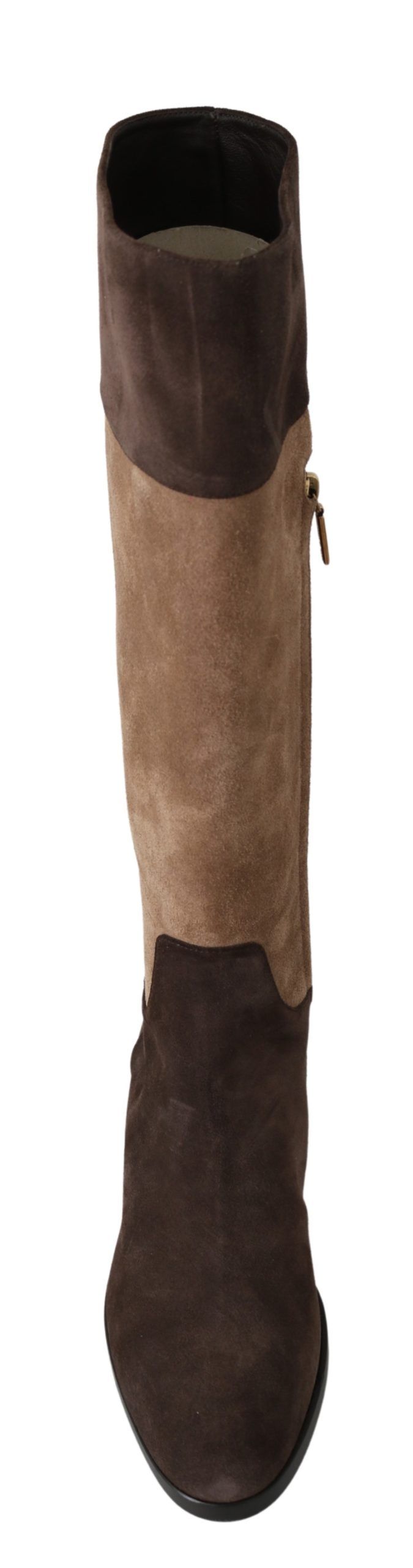 Dolce & Gabbana Chic Leather Knee-High Boots in Brown