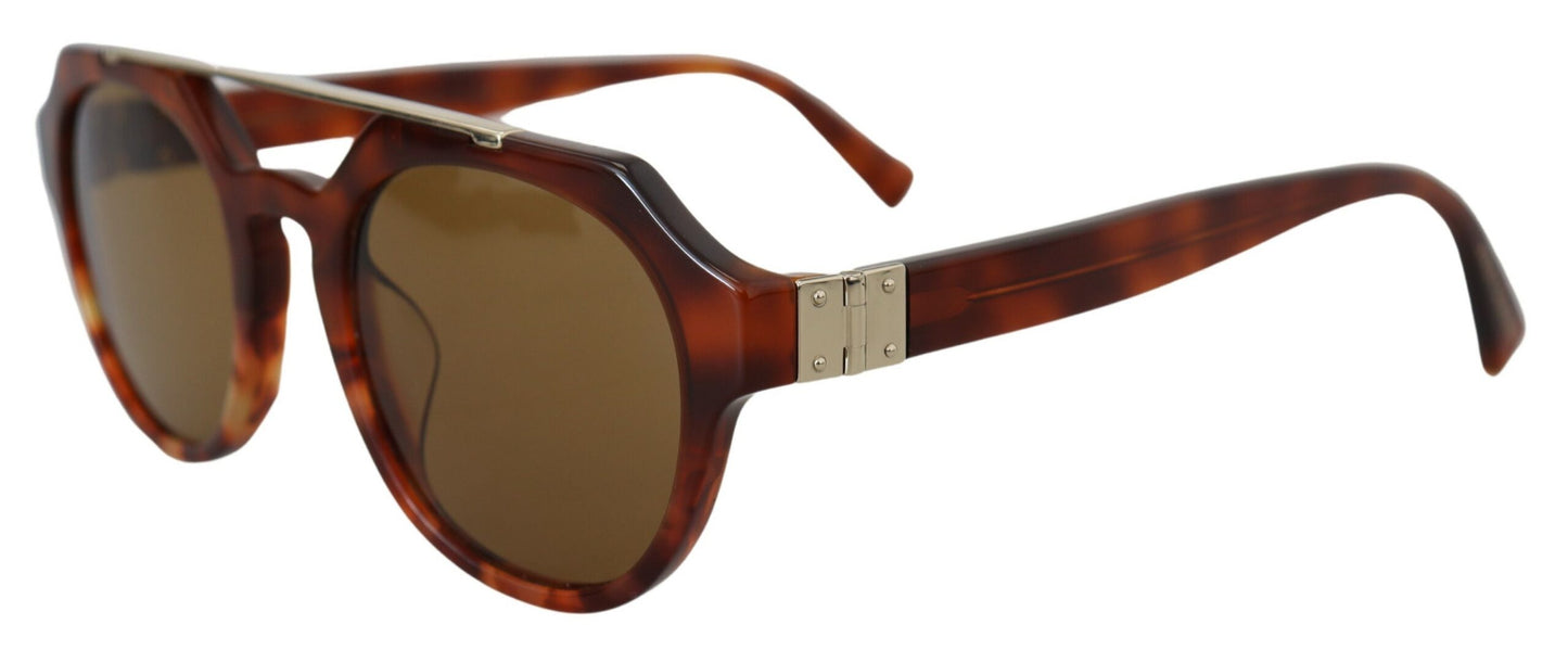 Dolce & Gabbana Chic Brown Wayfarer Sunglasses