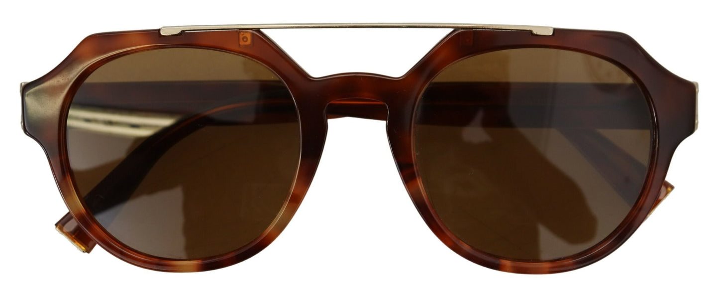 Dolce & Gabbana Chic Brown Wayfarer Sunglasses