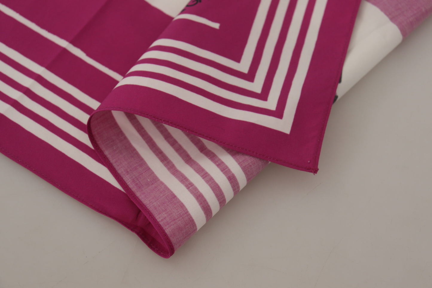 Dolce & Gabbana Elegant Pink Striped Cotton Scarf