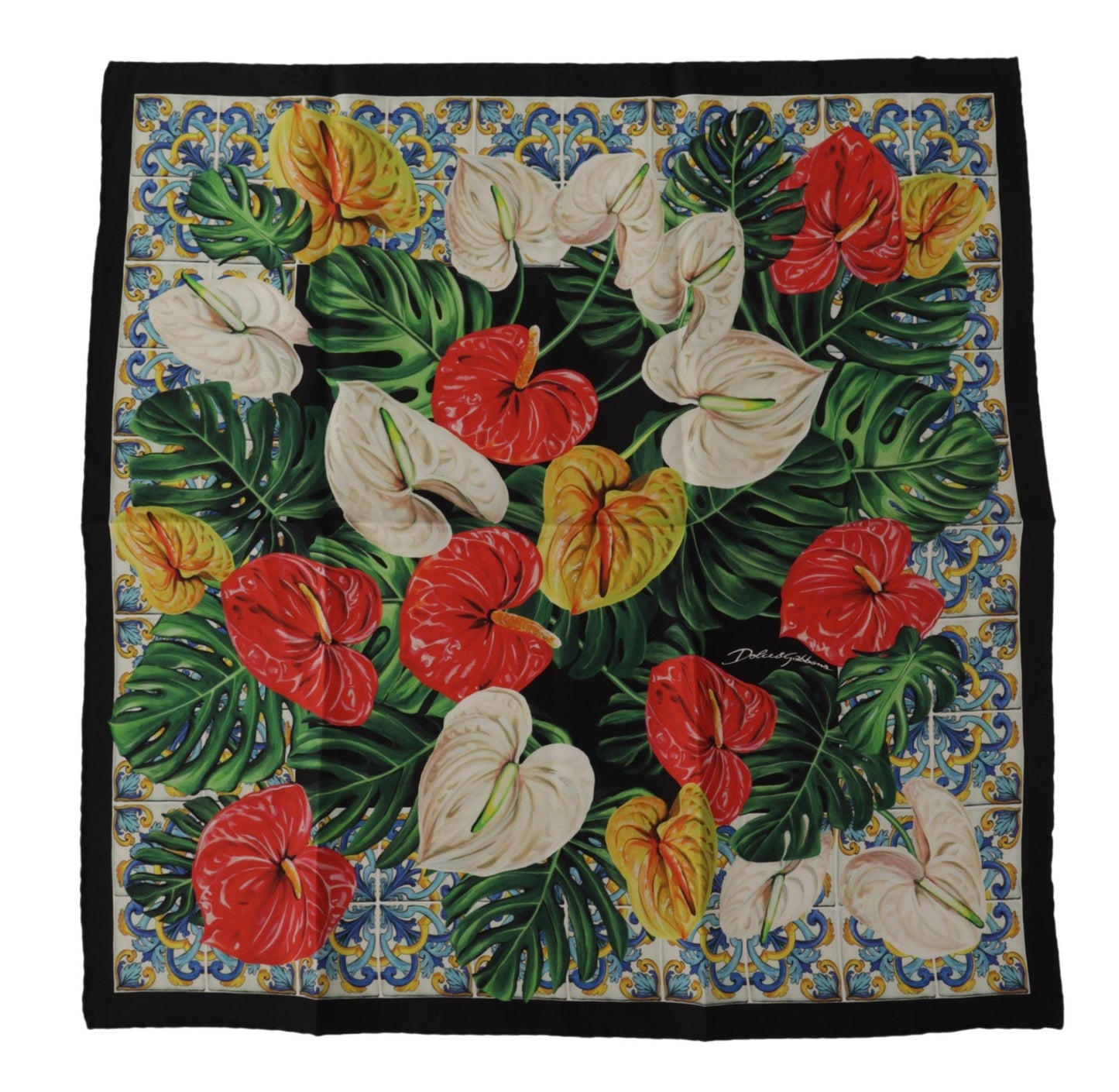 Dolce & Gabbana Multicolor Floral Silk Scarf