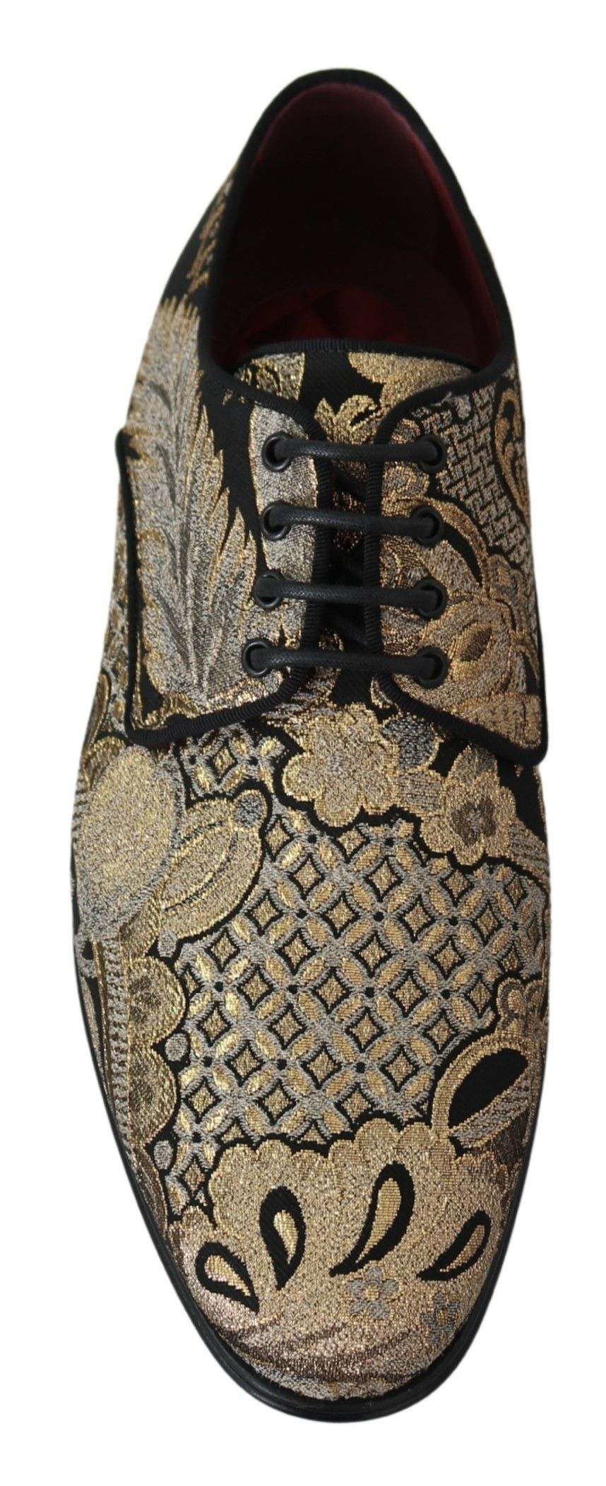 Dolce & Gabbana Elegant Jacquard Lace-Up Dress Shoes