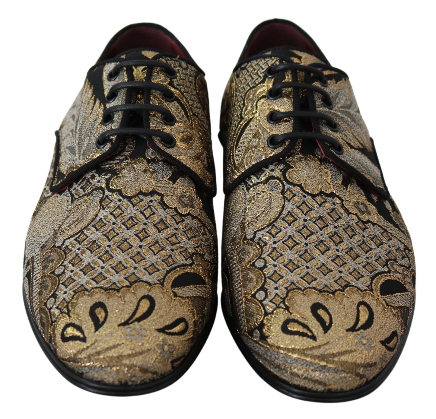 Dolce & Gabbana Elegant Jacquard Lace-Up Dress Shoes