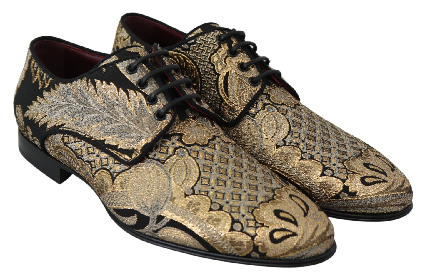 Dolce & Gabbana Elegant Jacquard Lace-Up Dress Shoes