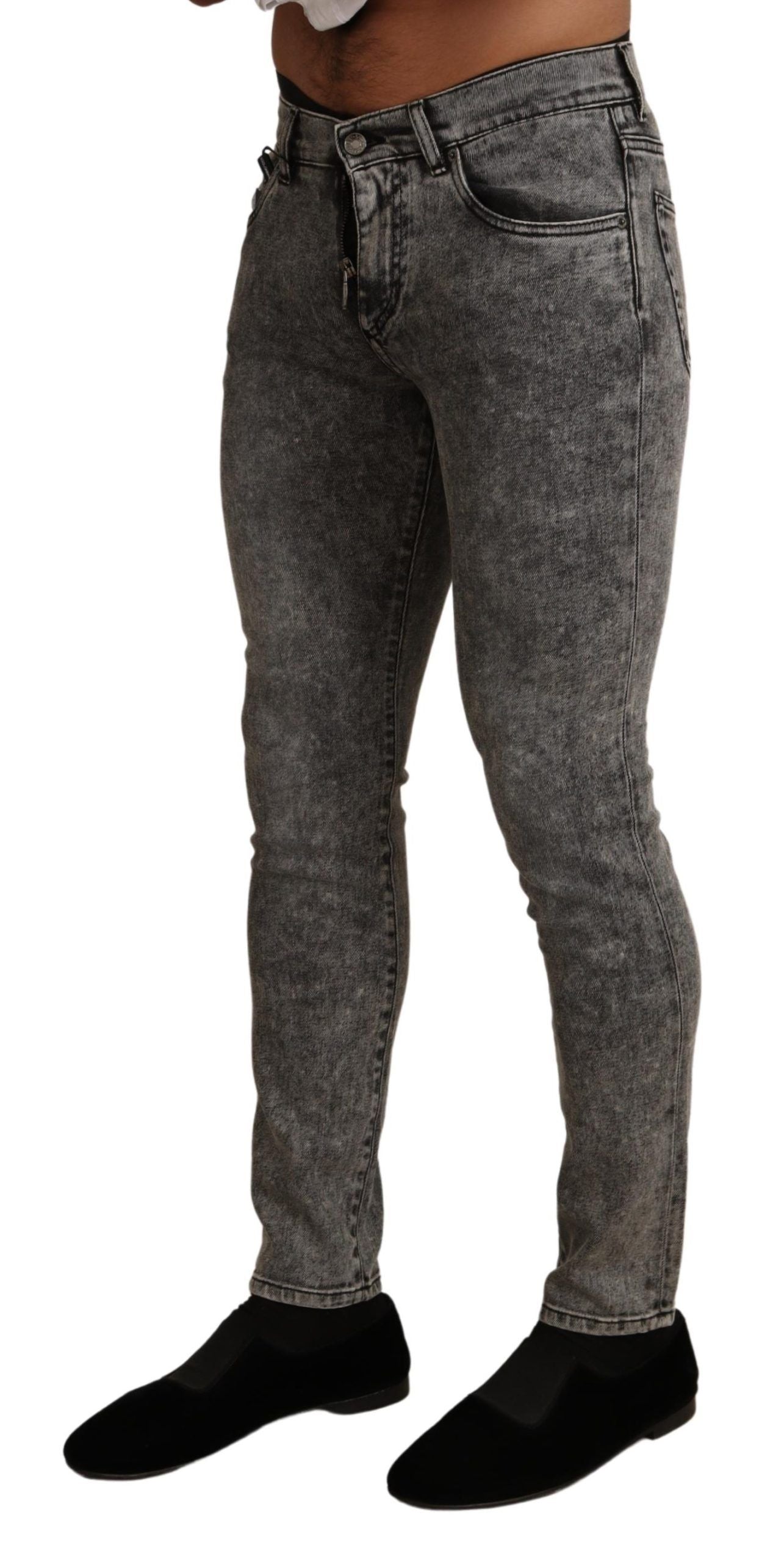 Dolce & Gabbana Elegant Gray Wash Skinny Jeans