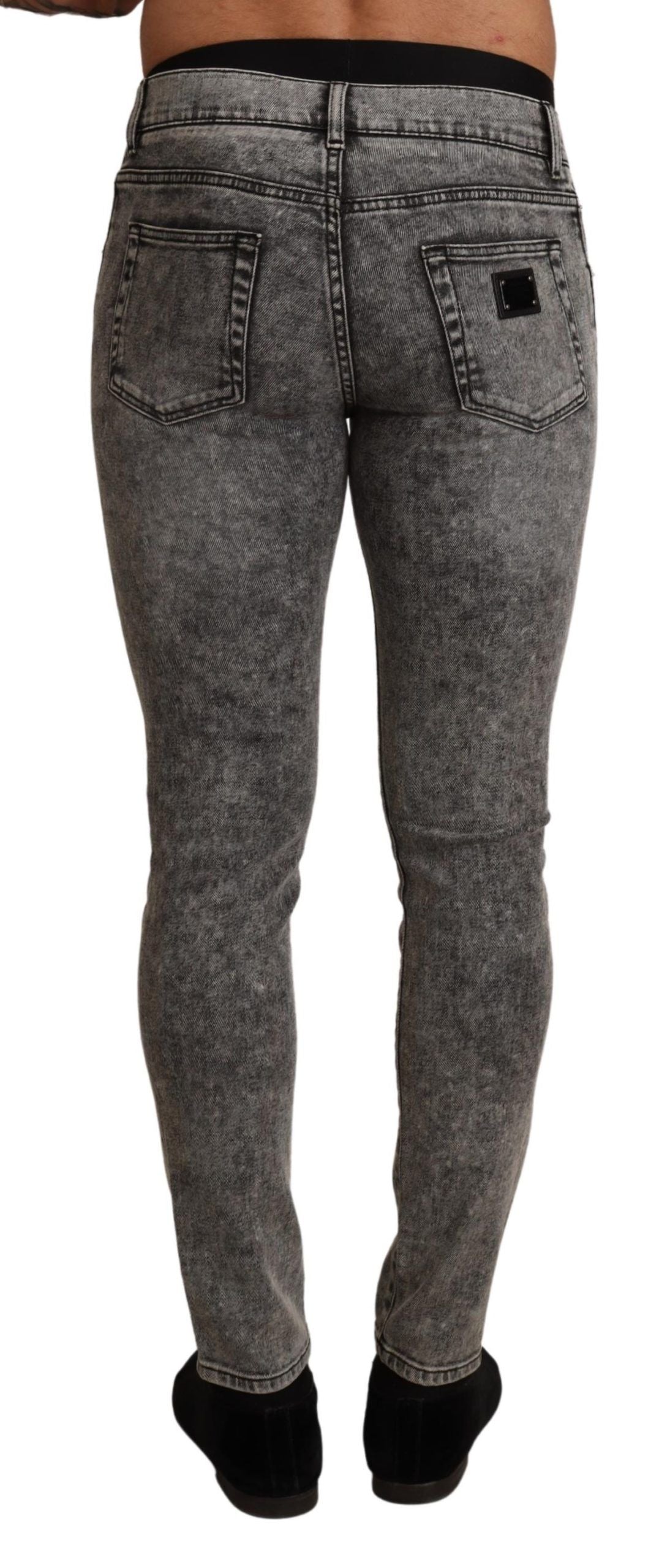 Dolce & Gabbana Elegant Gray Wash Skinny Jeans