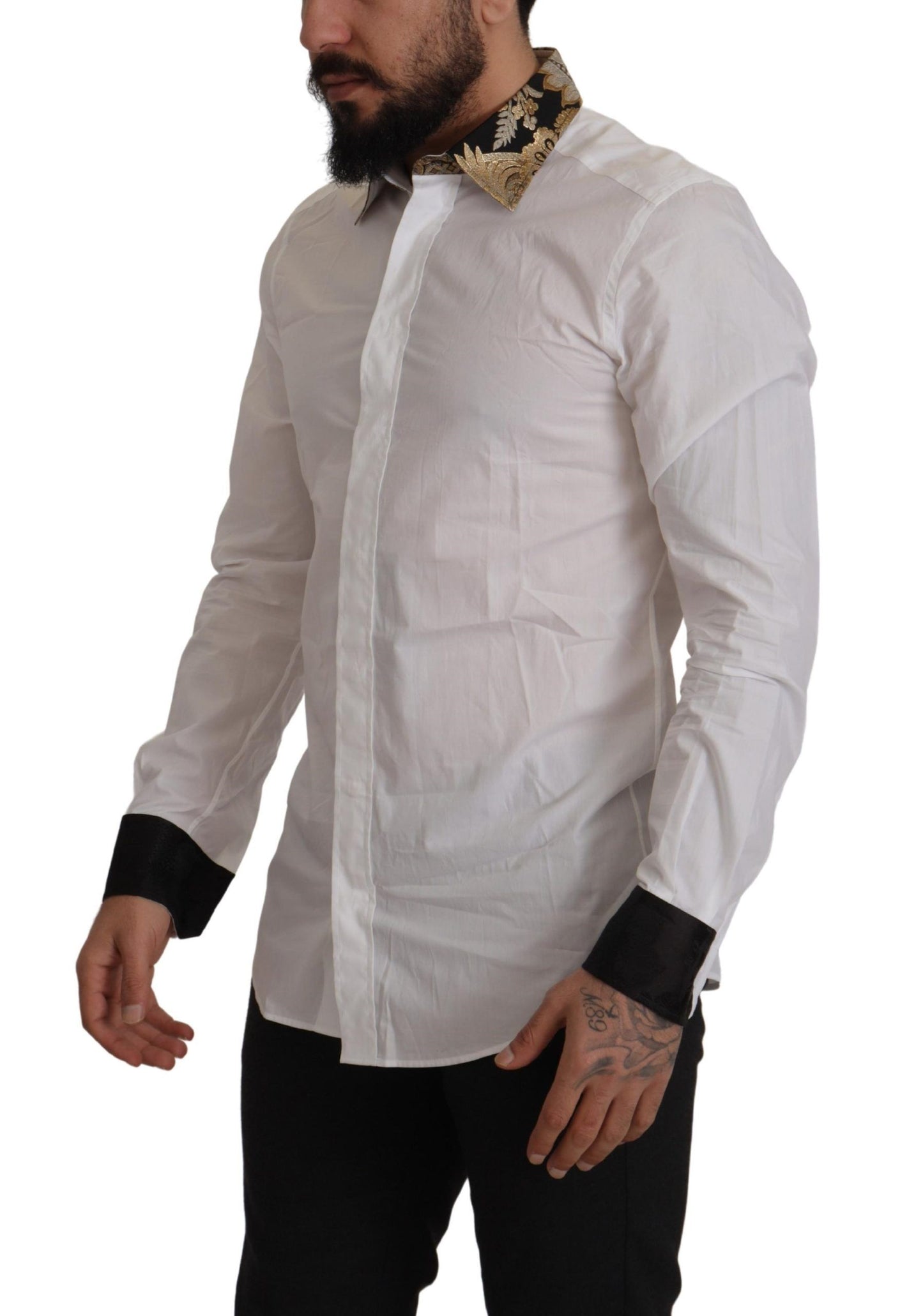 Dolce & Gabbana Elegant White Slim Fit Dress Shirt