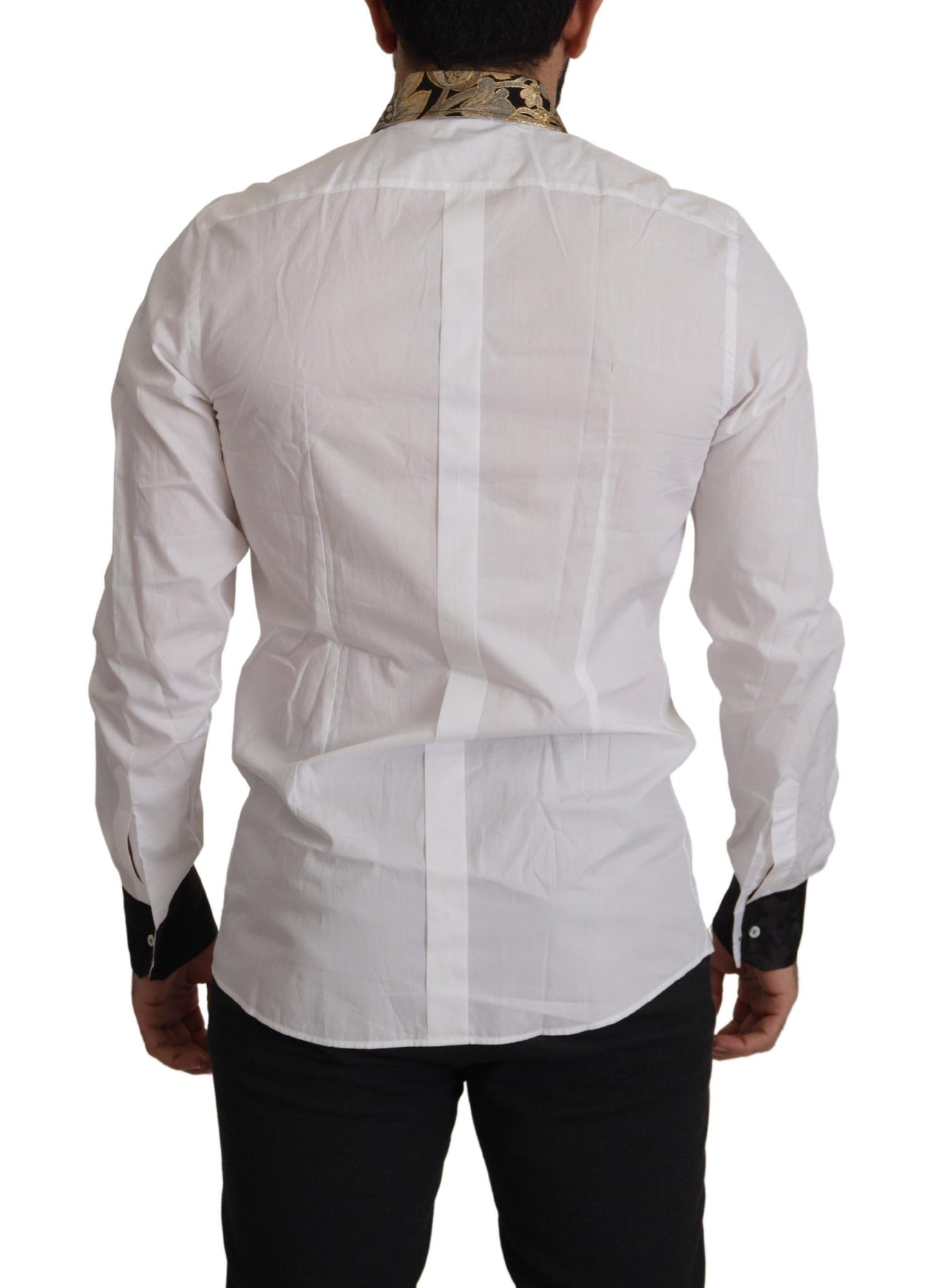 Dolce & Gabbana Elegant White Slim Fit Dress Shirt