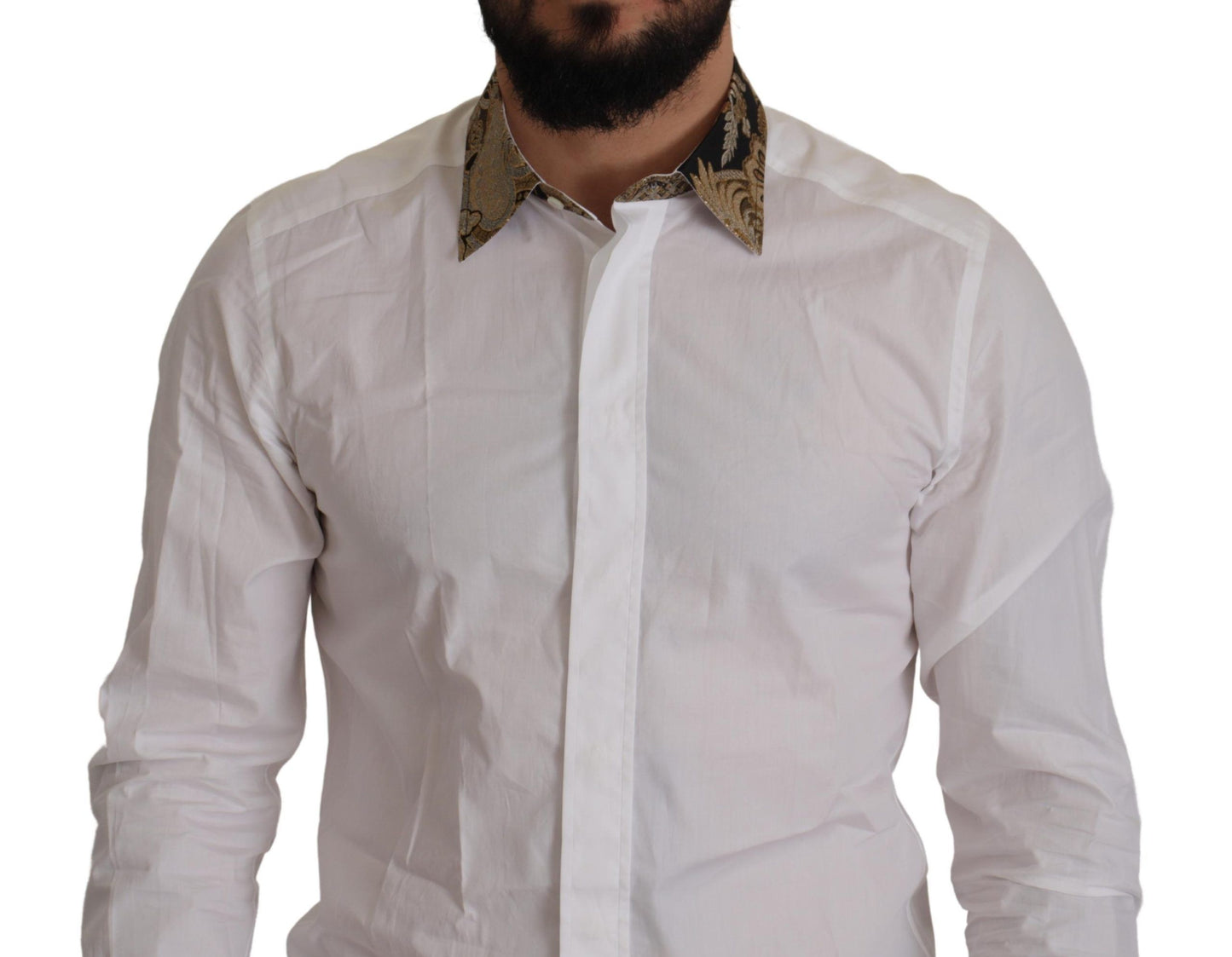 Dolce & Gabbana Elegant White Slim Fit Dress Shirt