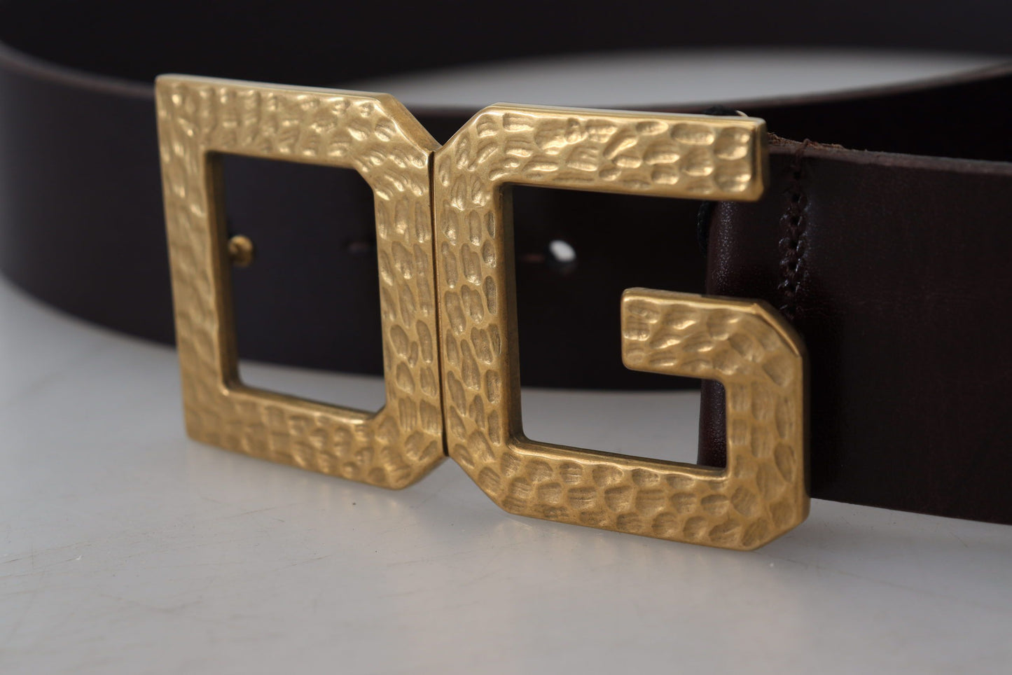 Dolce & Gabbana Elegant Leather Belt with DG Metal Buckle