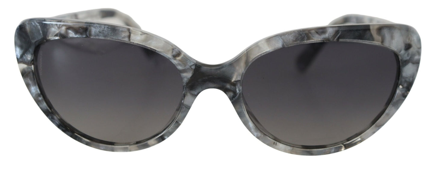 Dolce & Gabbana Chic Grey Acetate Designer Sunglasses