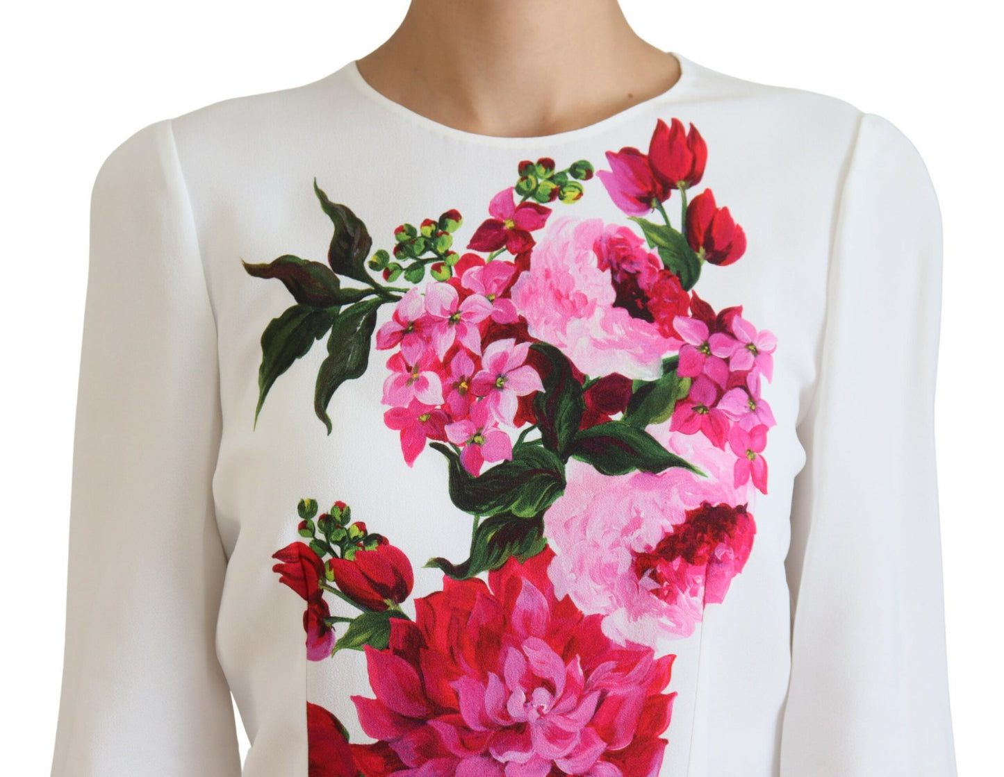 Dolce & Gabbana Elegant Floral Print Viscose Top Blouse