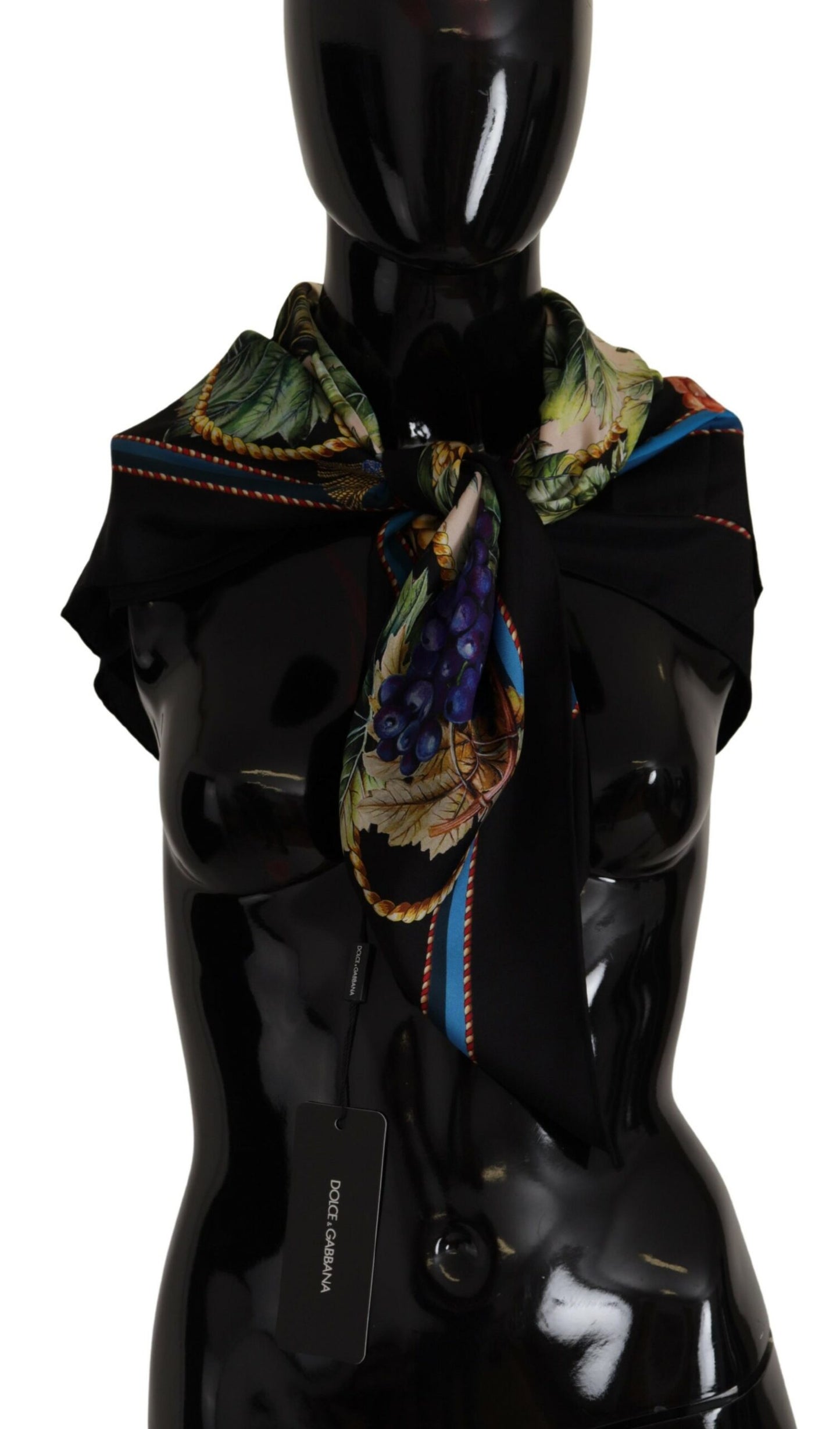 Dolce & Gabbana Elegant Silk Square Scarf with Fruit Motif