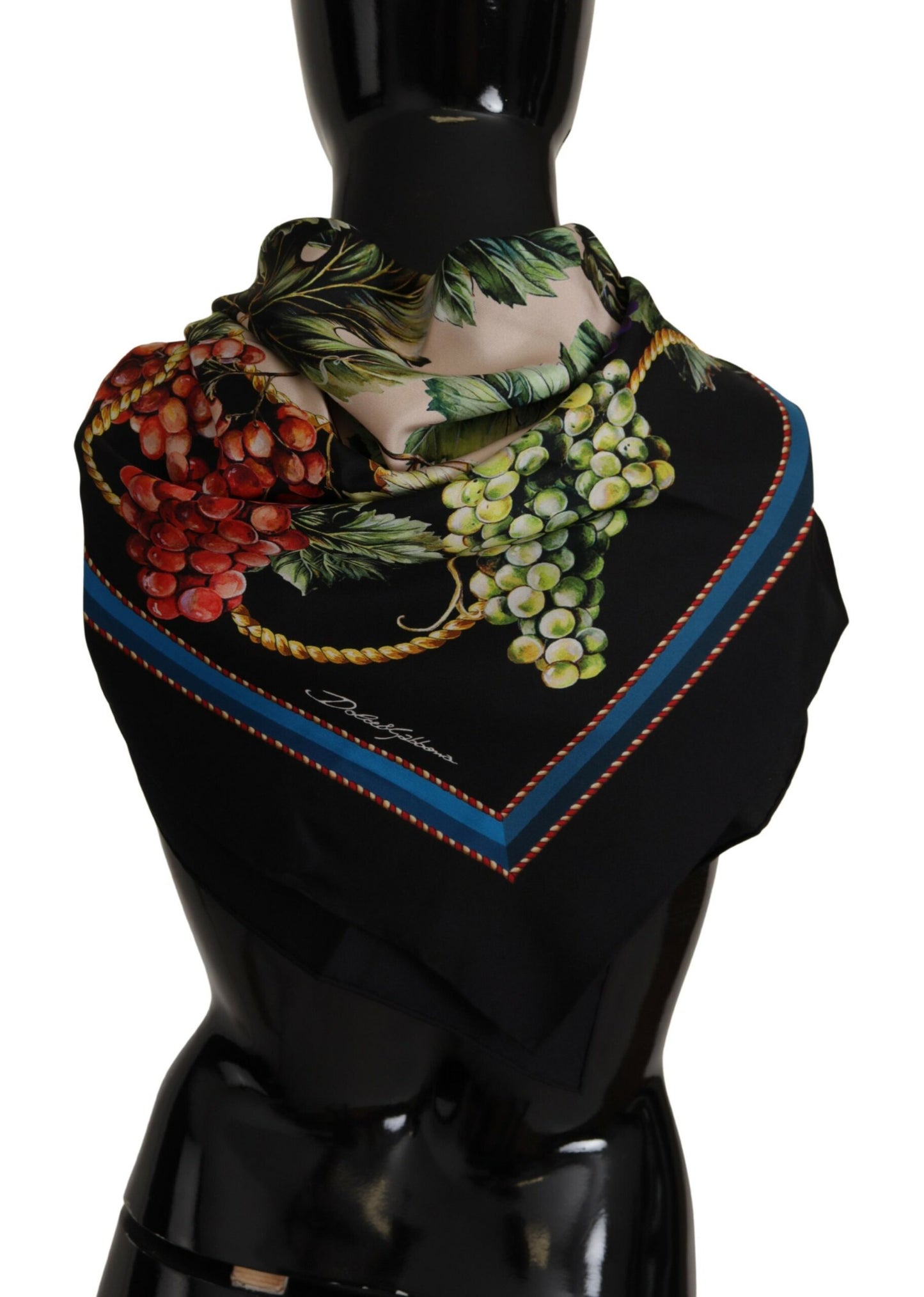 Dolce & Gabbana Elegant Silk Square Scarf with Fruit Motif