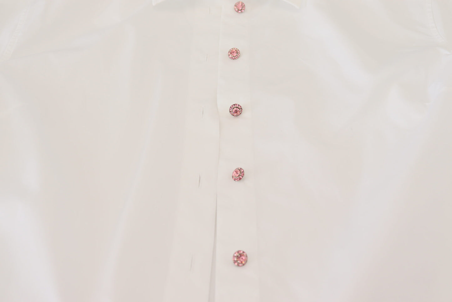 Dolce & Gabbana Elegant White Cotton Button-Up Blouse