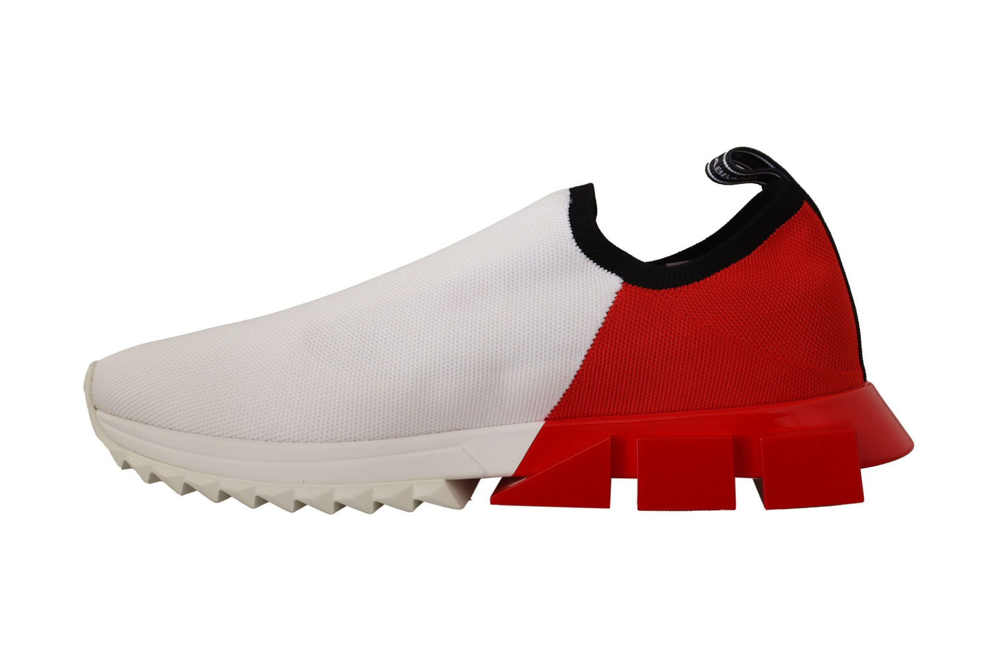 Dolce & Gabbana Sleek White Sorrento Sneakers with Red Accents