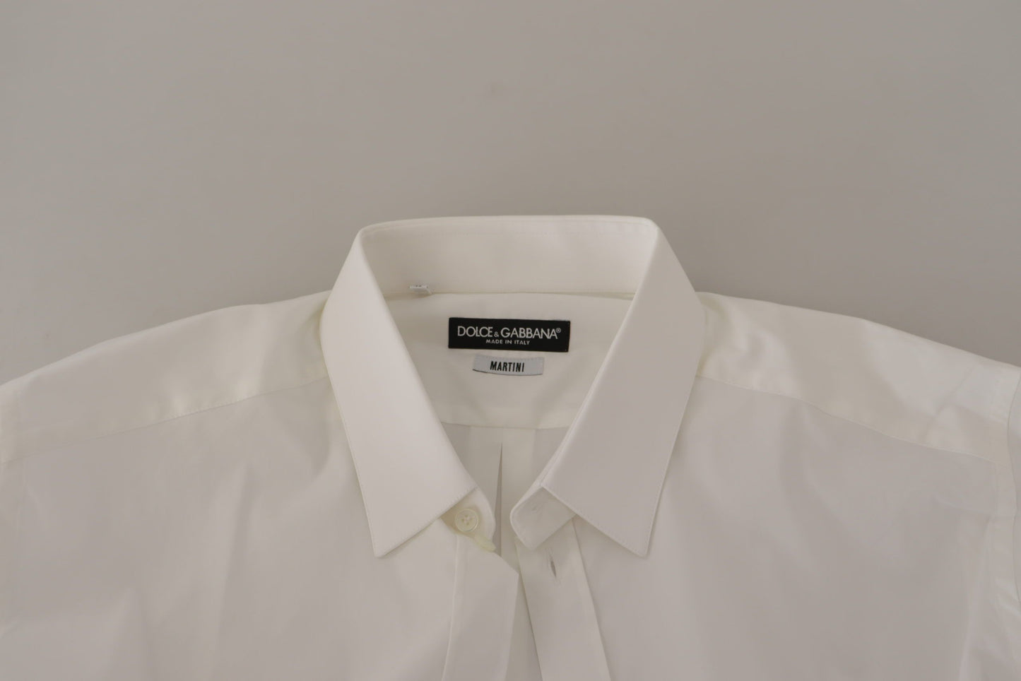 Dolce & Gabbana Elegant White Slim Fit Cotton Dress Shirt