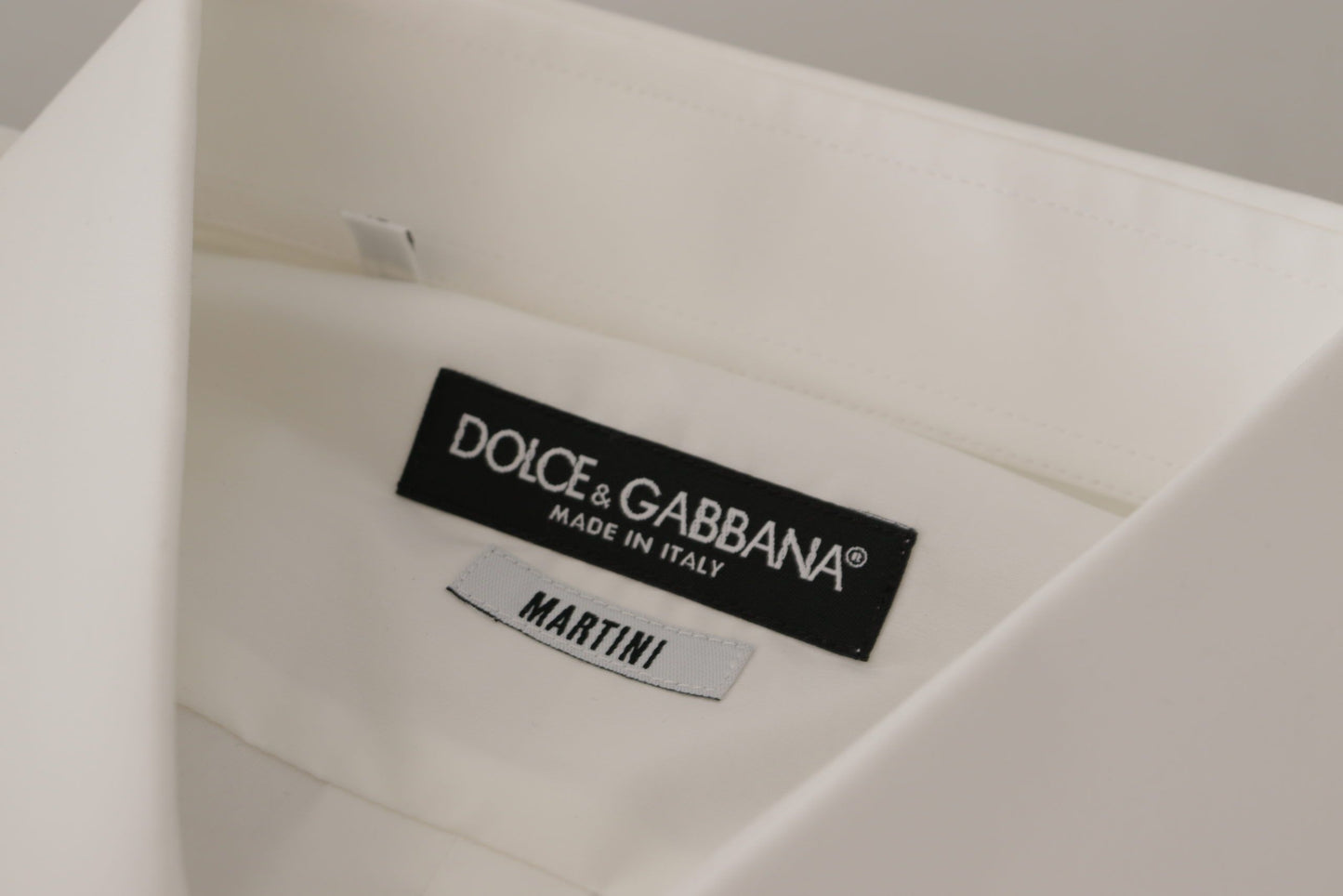 Dolce & Gabbana Elegant White Slim Fit Cotton Dress Shirt