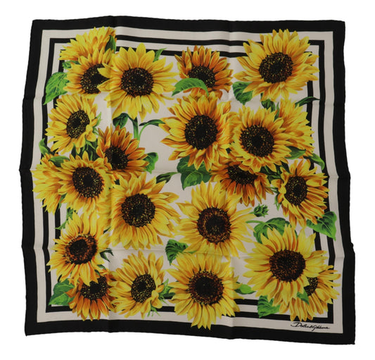 Dolce & Gabbana Sunflower Silk Square Scarf