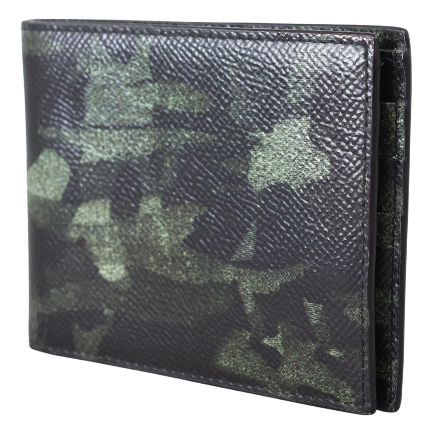 Dolce & Gabbana Elegant Camouflage Leather Bifold Wallet