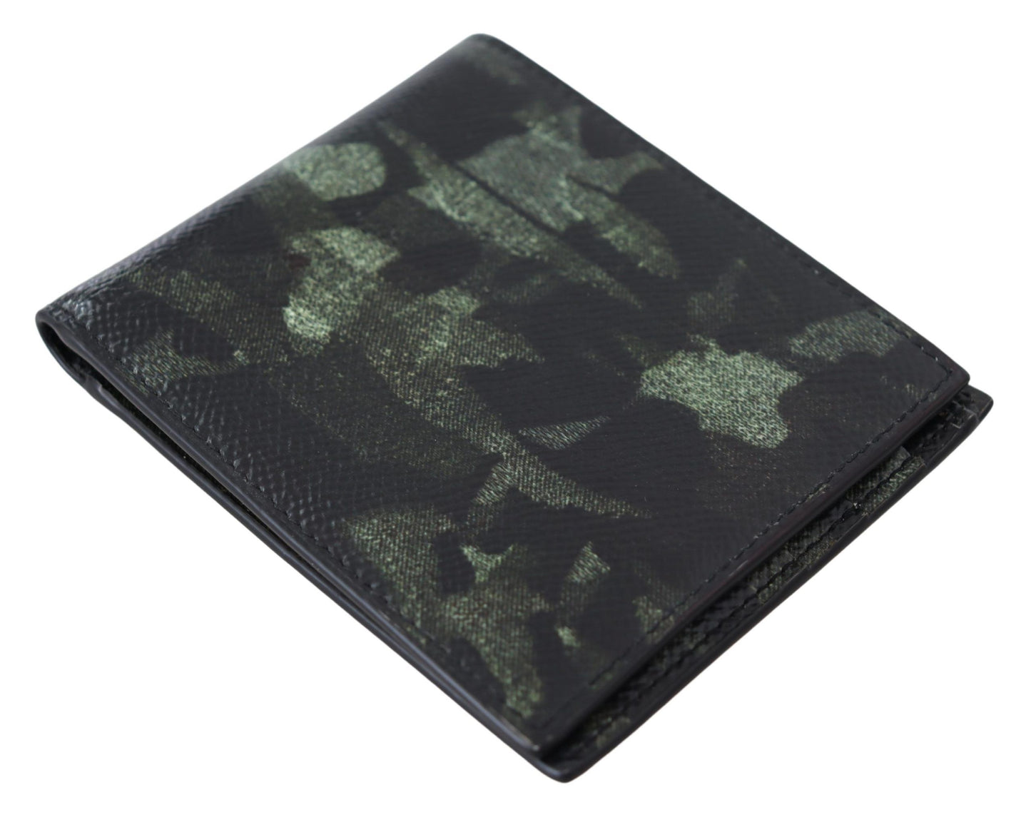 Dolce & Gabbana Elegant Camouflage Leather Bifold Wallet