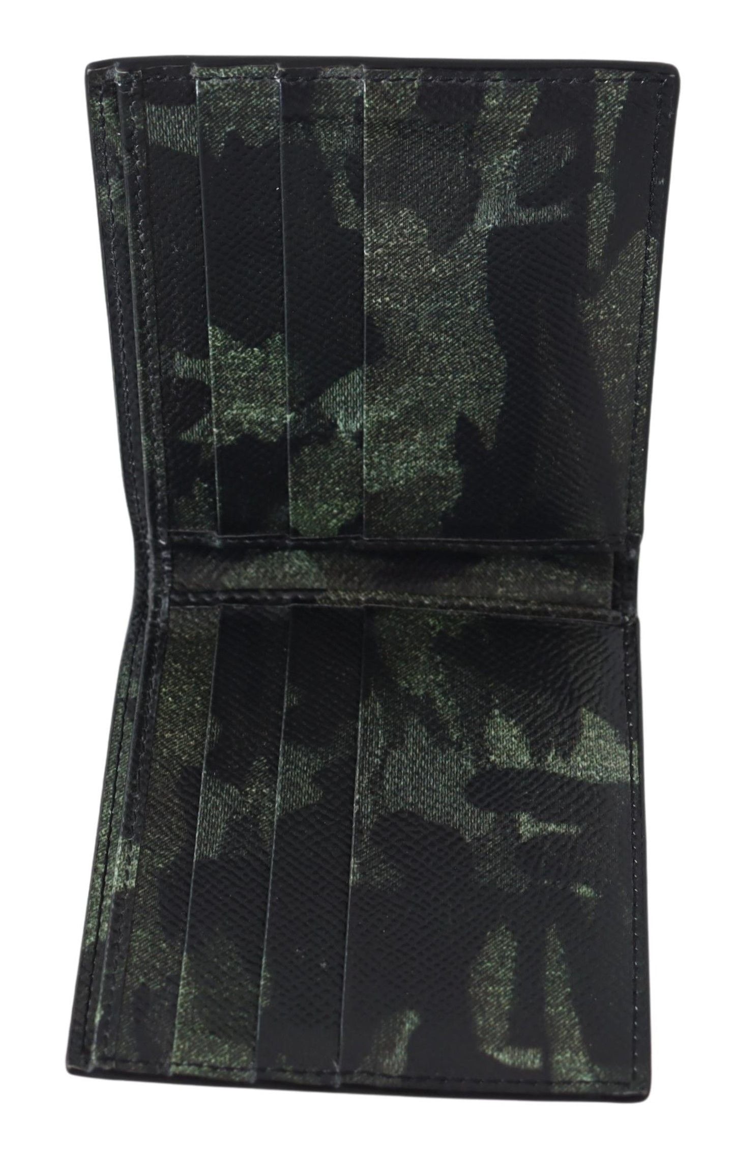 Dolce & Gabbana Elegant Camouflage Leather Bifold Wallet