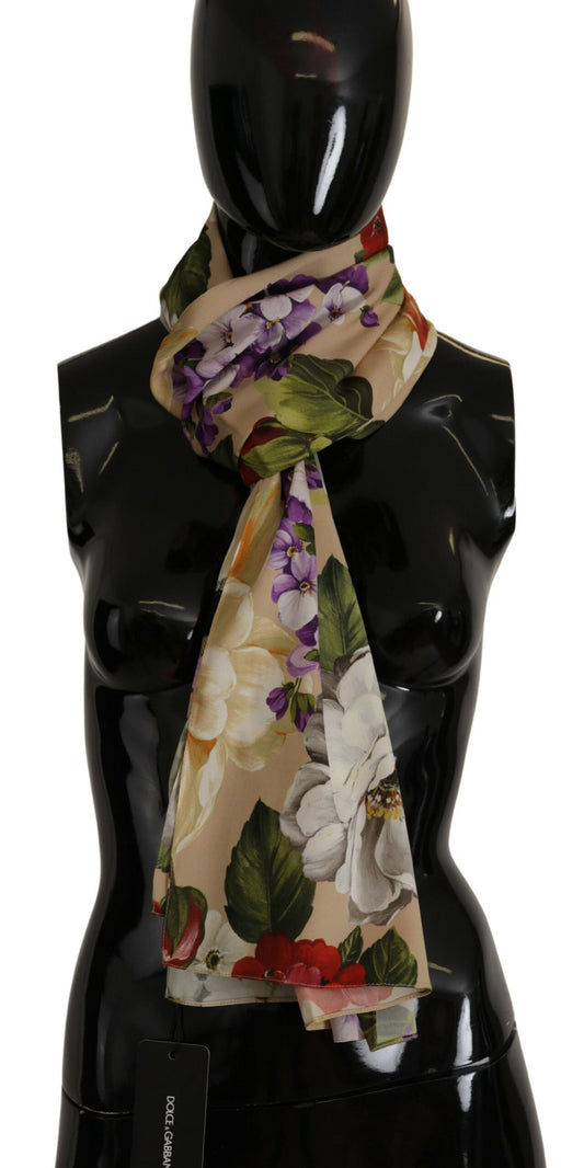 Dolce & Gabbana Floral Silk-Blend Luxury Scarf