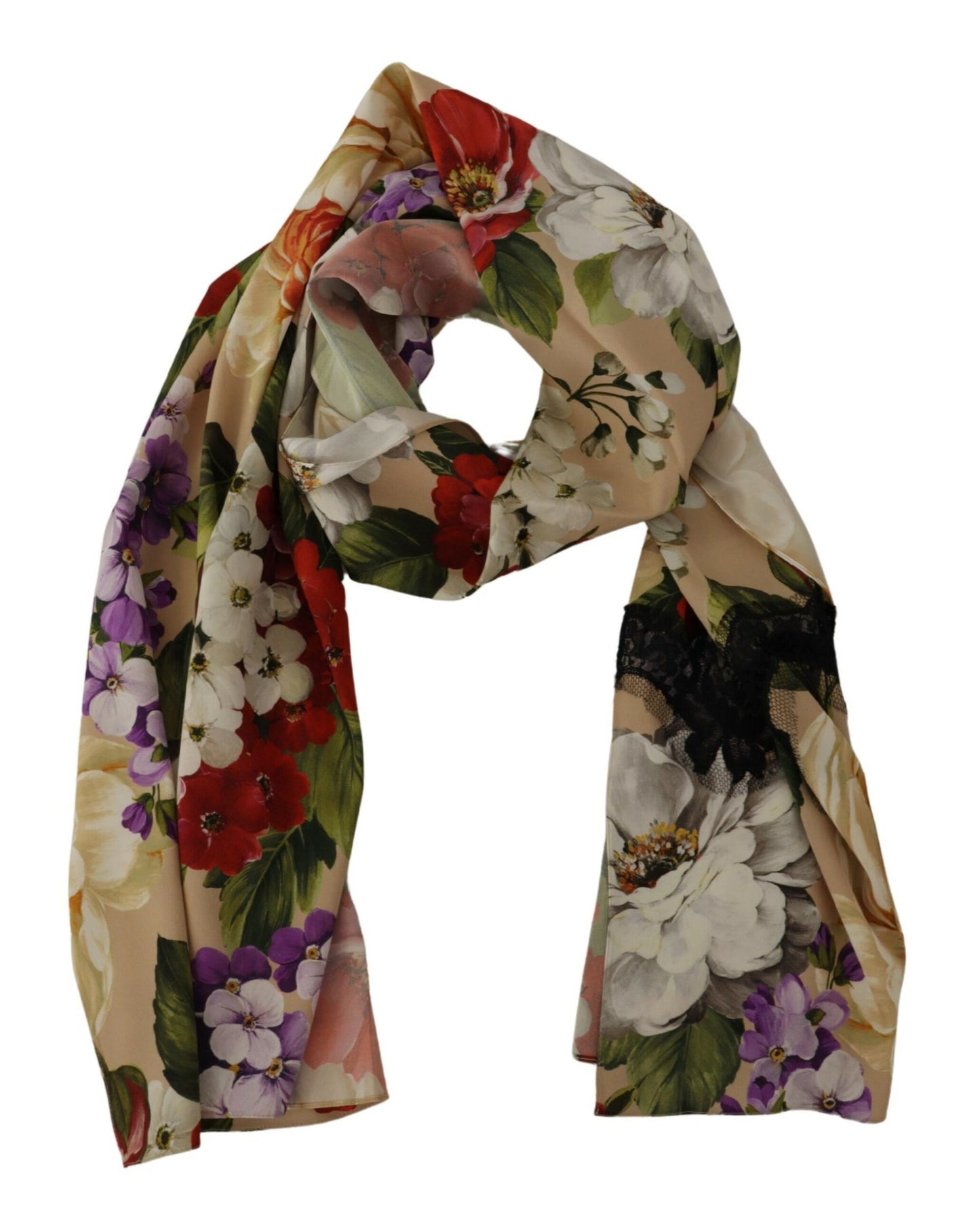 Dolce & Gabbana Floral Silk-Blend Luxury Scarf