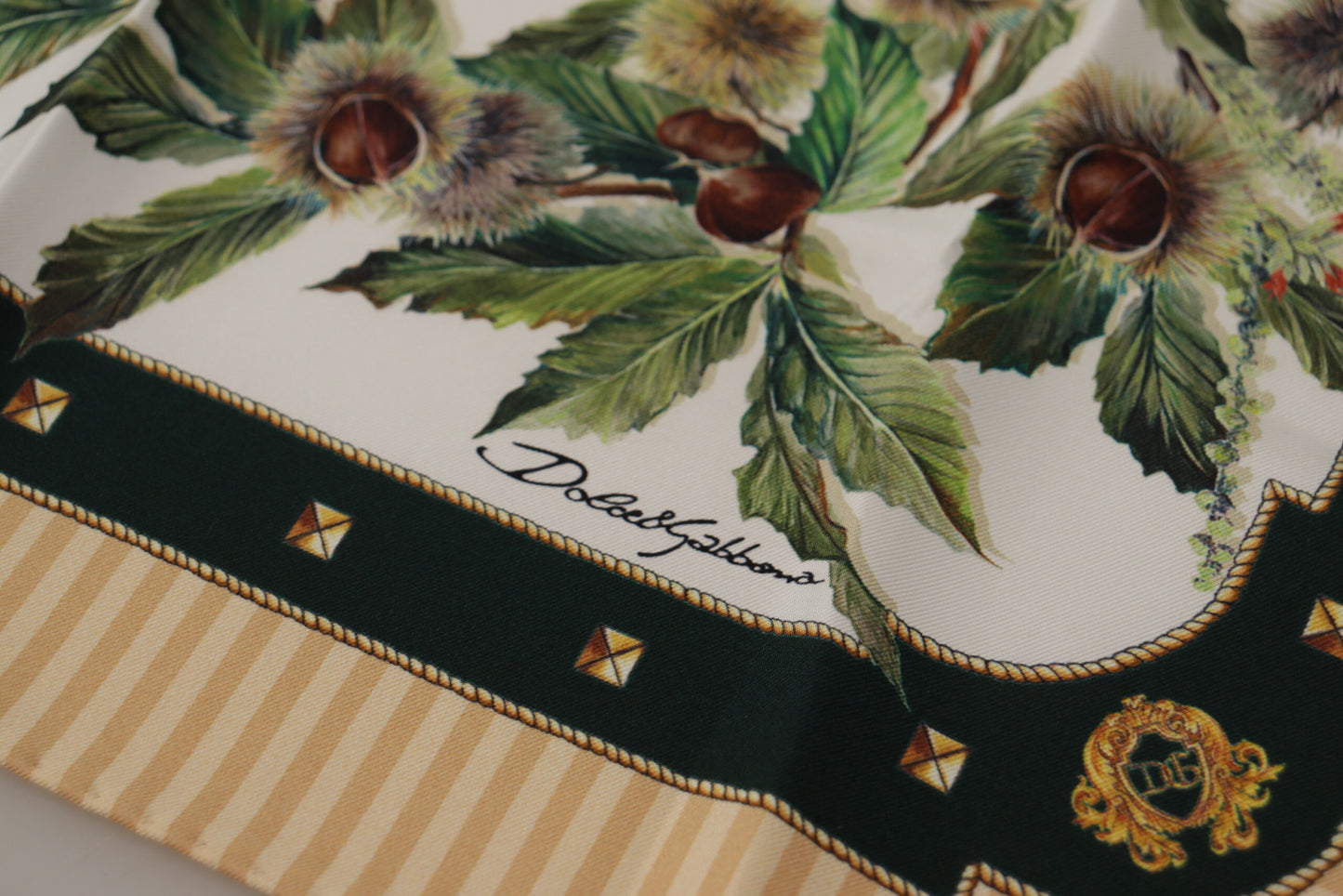 Dolce & Gabbana Elegant Silk Foulard with Currant Print