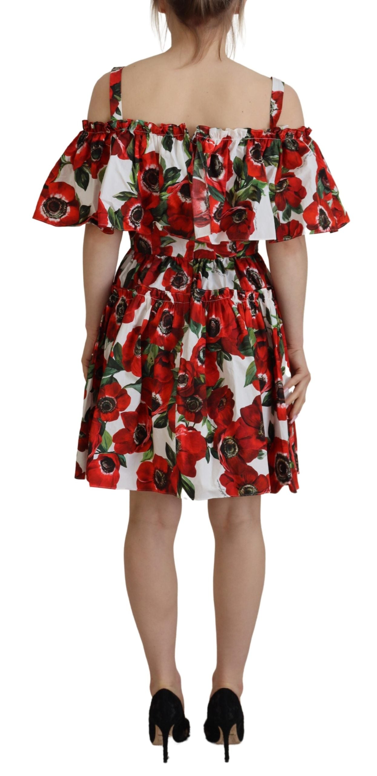 Dolce & Gabbana Chic Floral A-Line Cotton Dress