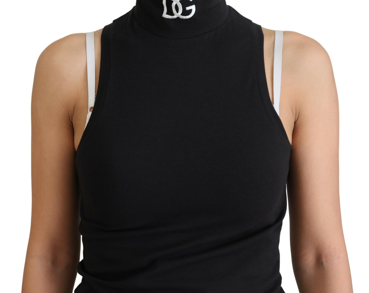 Dolce & Gabbana Sleek Black Sleeveless Cotton Tank