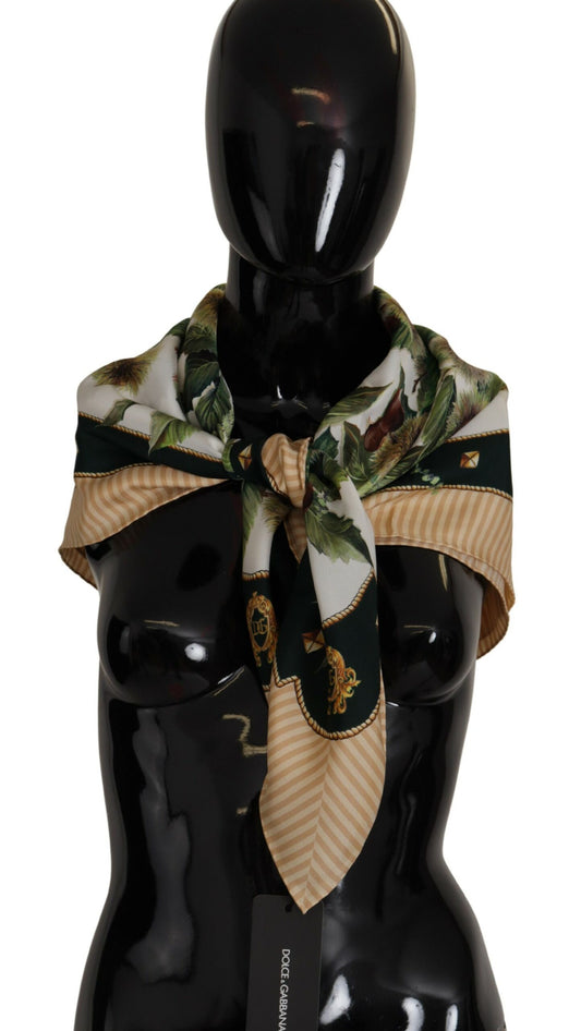 Dolce & Gabbana Elegant Silk Scarf with Currant Print