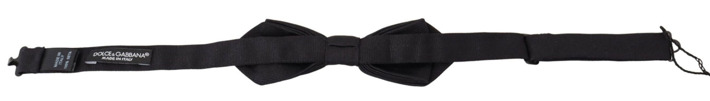 Dolce & Gabbana Elegant Black Silk Bow Tie