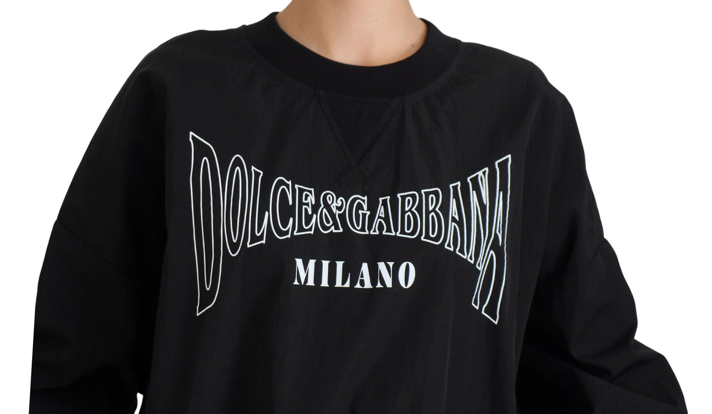 Dolce & Gabbana Elegant Black Crewneck Pullover Sweater