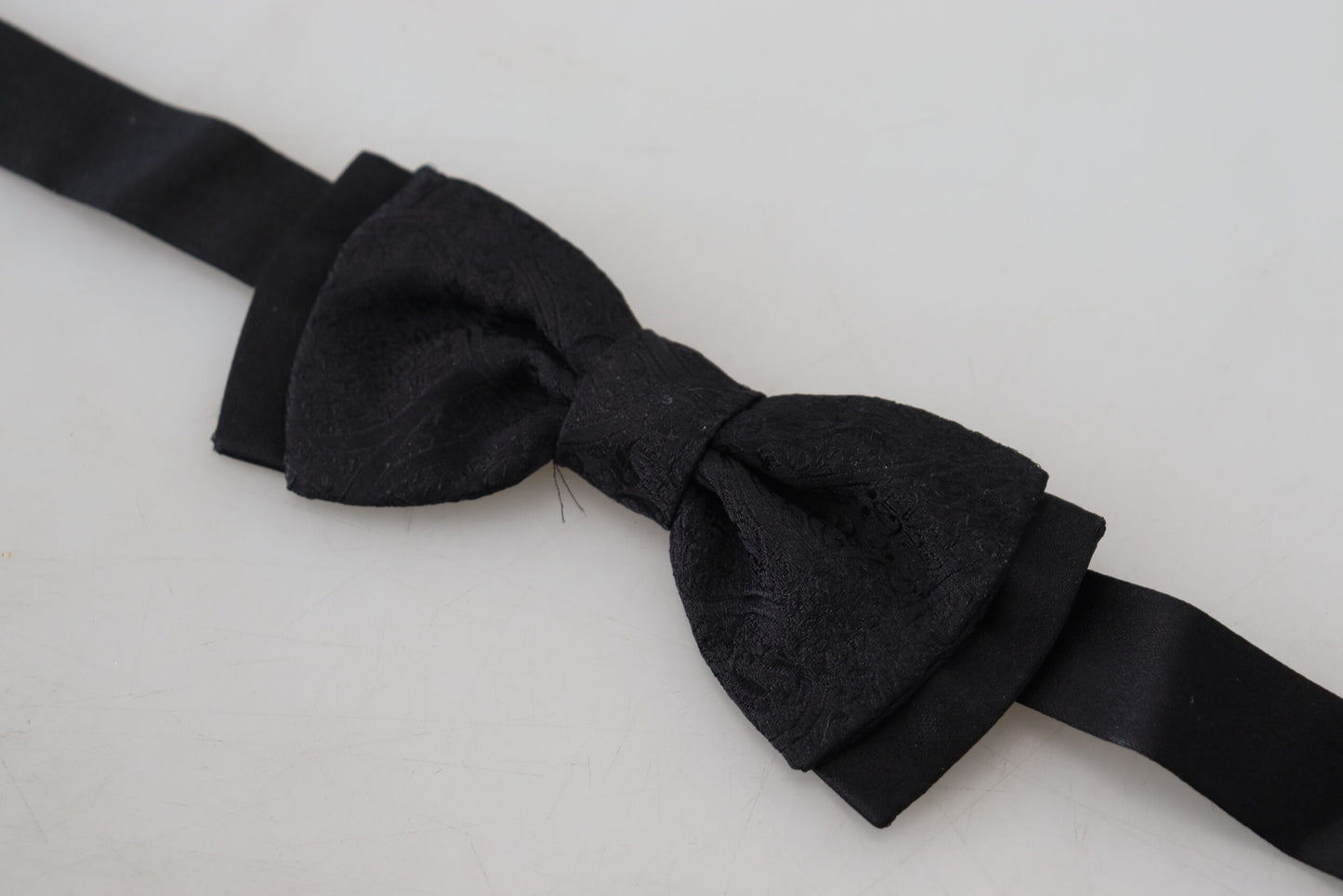 Dolce & Gabbana Elegant Black Silk Bow Tie