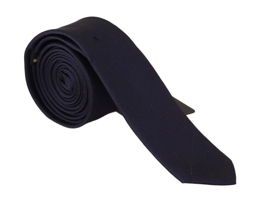 Dolce & Gabbana Elegant Navy Blue Silk Tie for Sophisticated Style