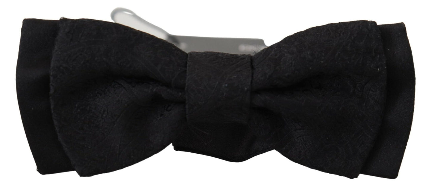 Dolce & Gabbana Elegant Black Silk Bow Tie