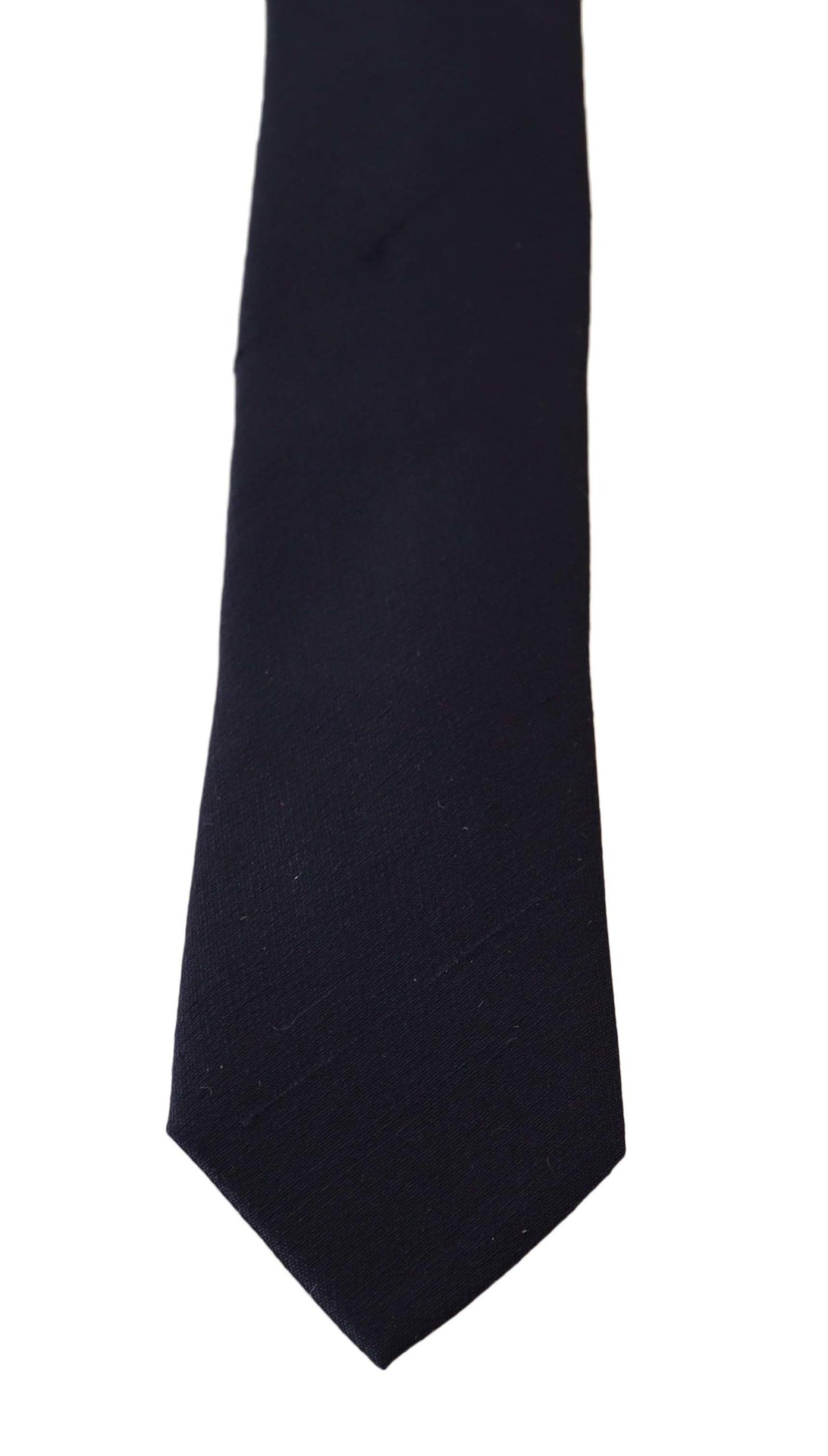 Dolce & Gabbana Elegant Navy Blue Silk Tie for Sophisticated Style